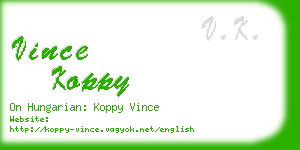 vince koppy business card